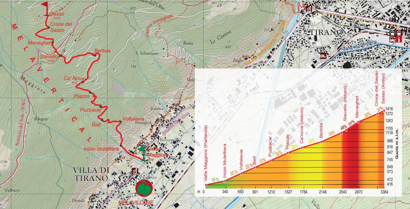 altimetria del percorso